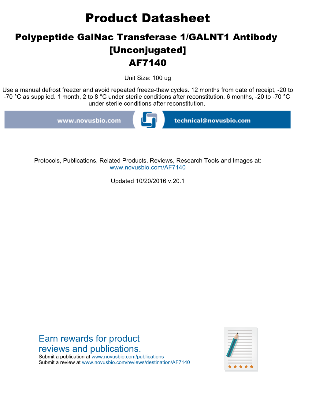 Product Datasheet Polypeptide Galnac Transferase 1/GALNT1