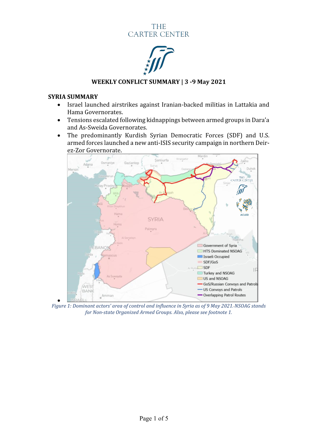 9 May 2021 SYRIA SUMMARY • Israel Launched