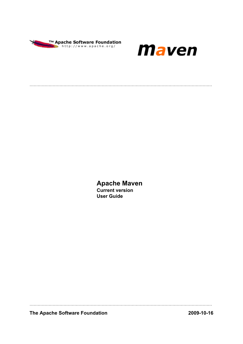 Apache Maven Current Version User Guide