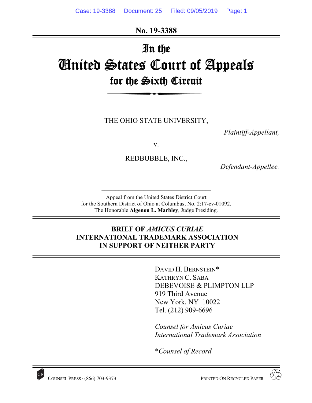 United States Court of Appeals for the Sixth Circuit