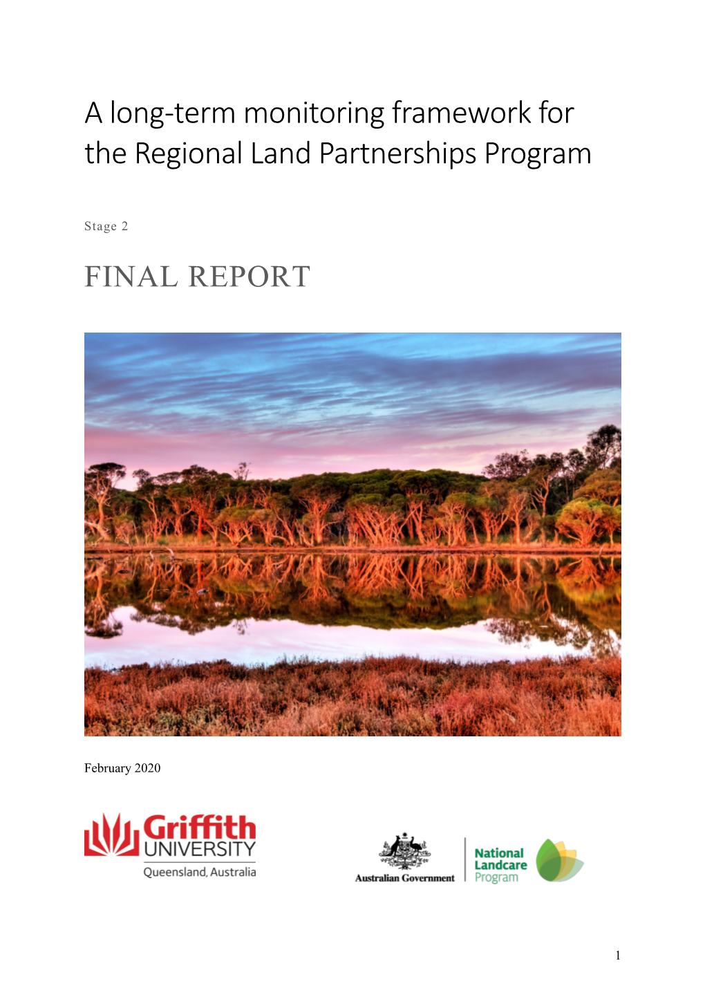 A Long-Term Monitoring Framework for the Regional Land Partnerships Program