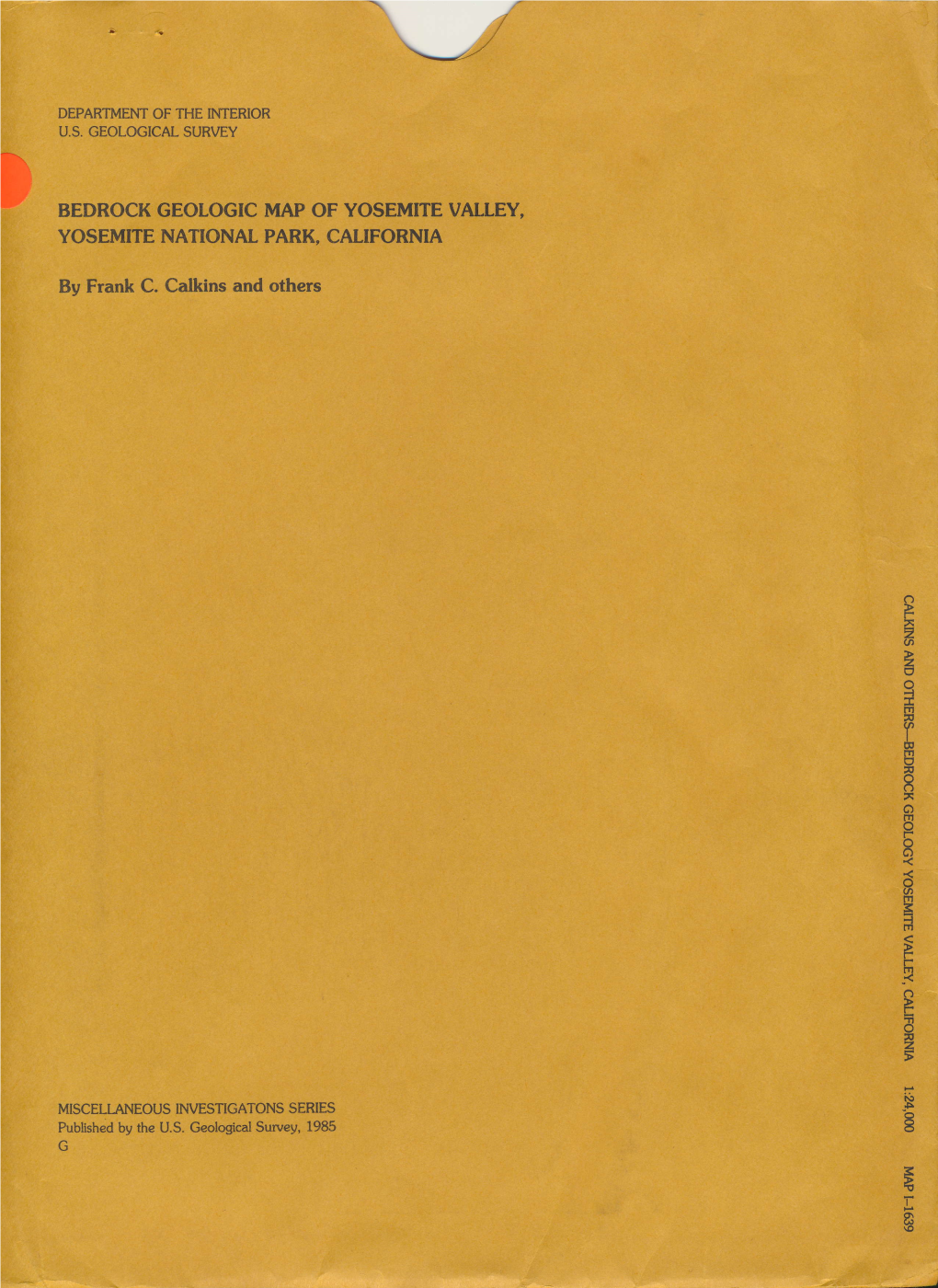 Bedrock Geologic Map of Yosemite Valley, Yosemite National Park, California