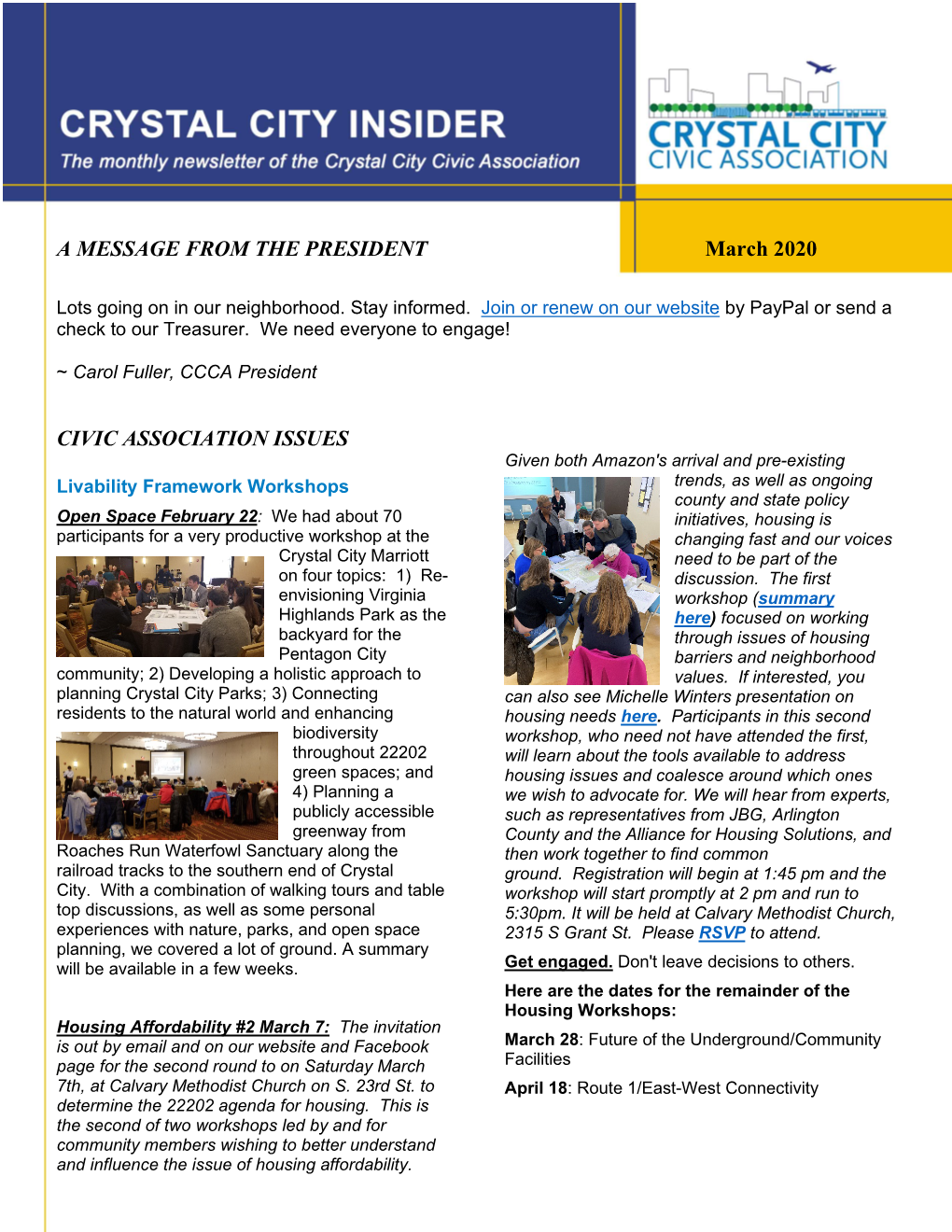 Crystal City Insider: March 2020 Page 1 of 11