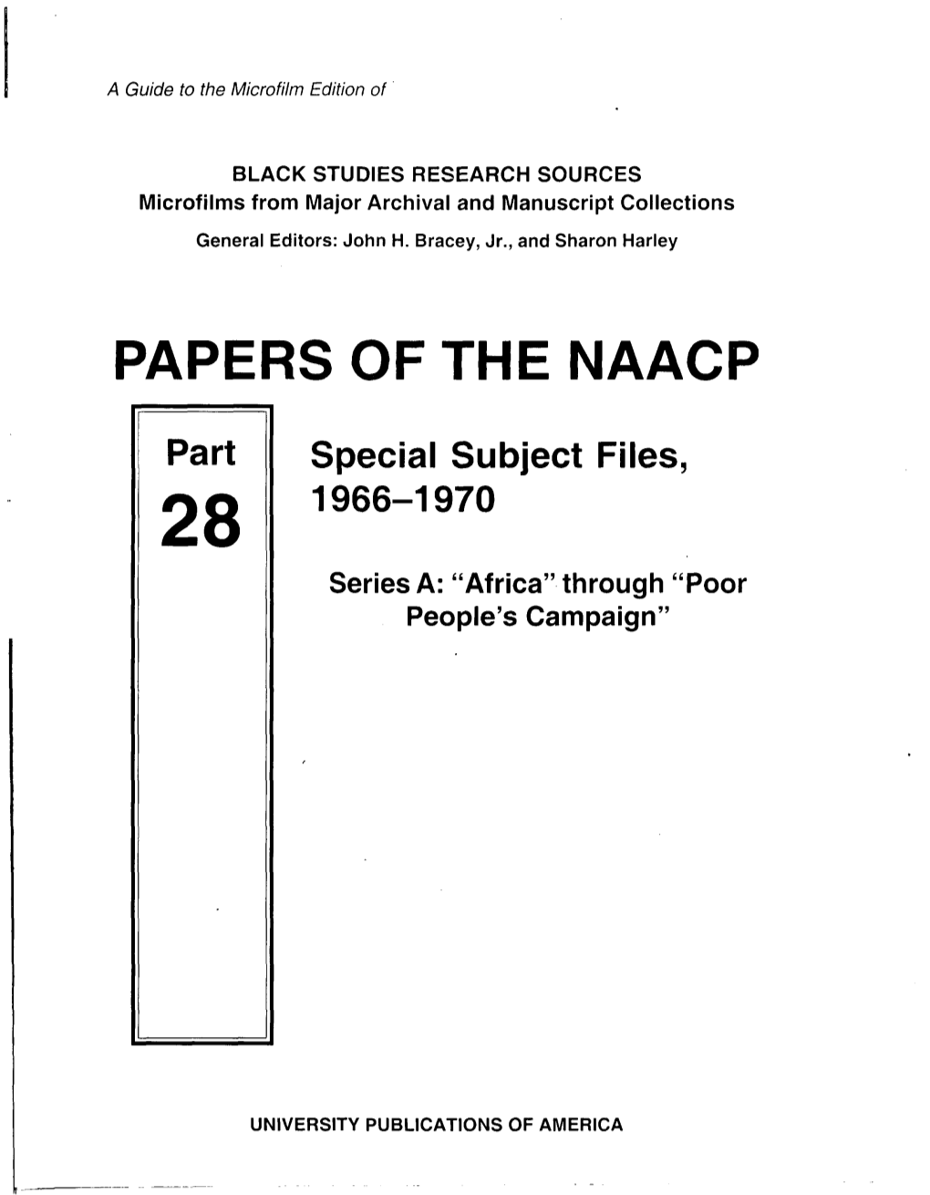 Papers of the Naacp