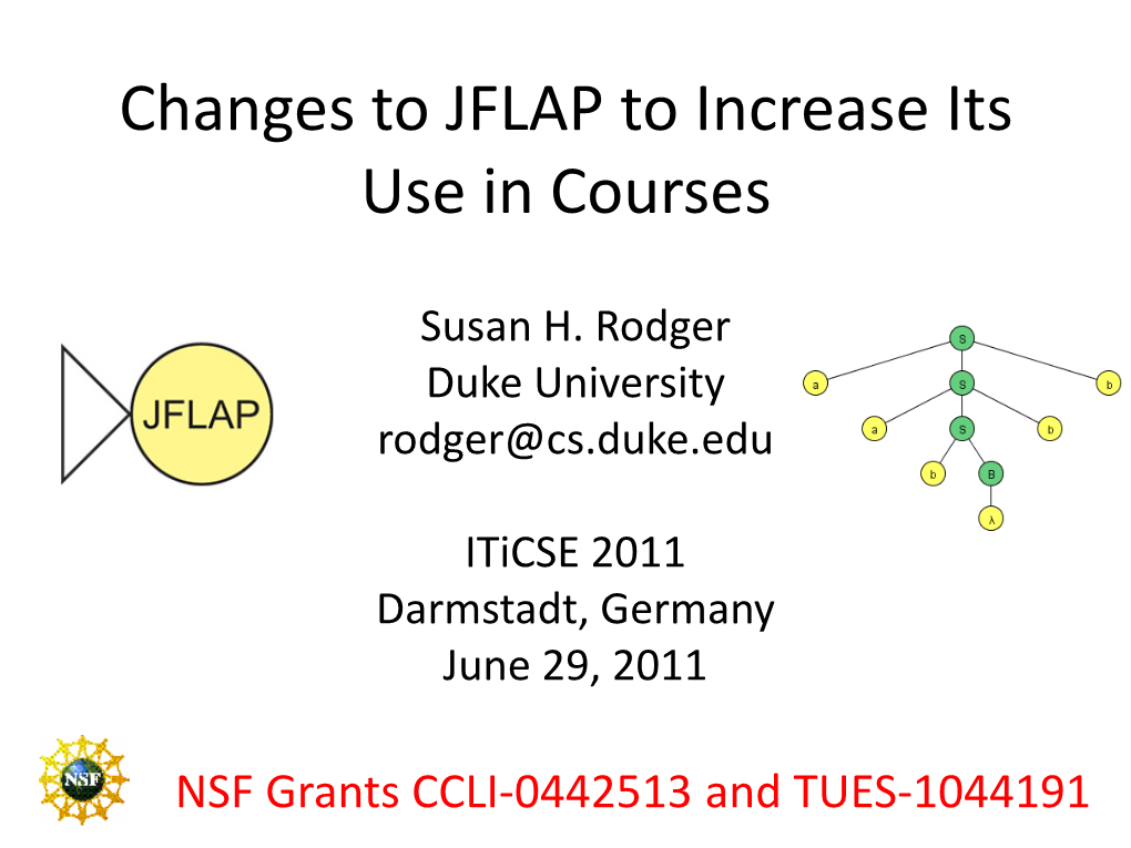 Integrating JFLAP Into the Classroom