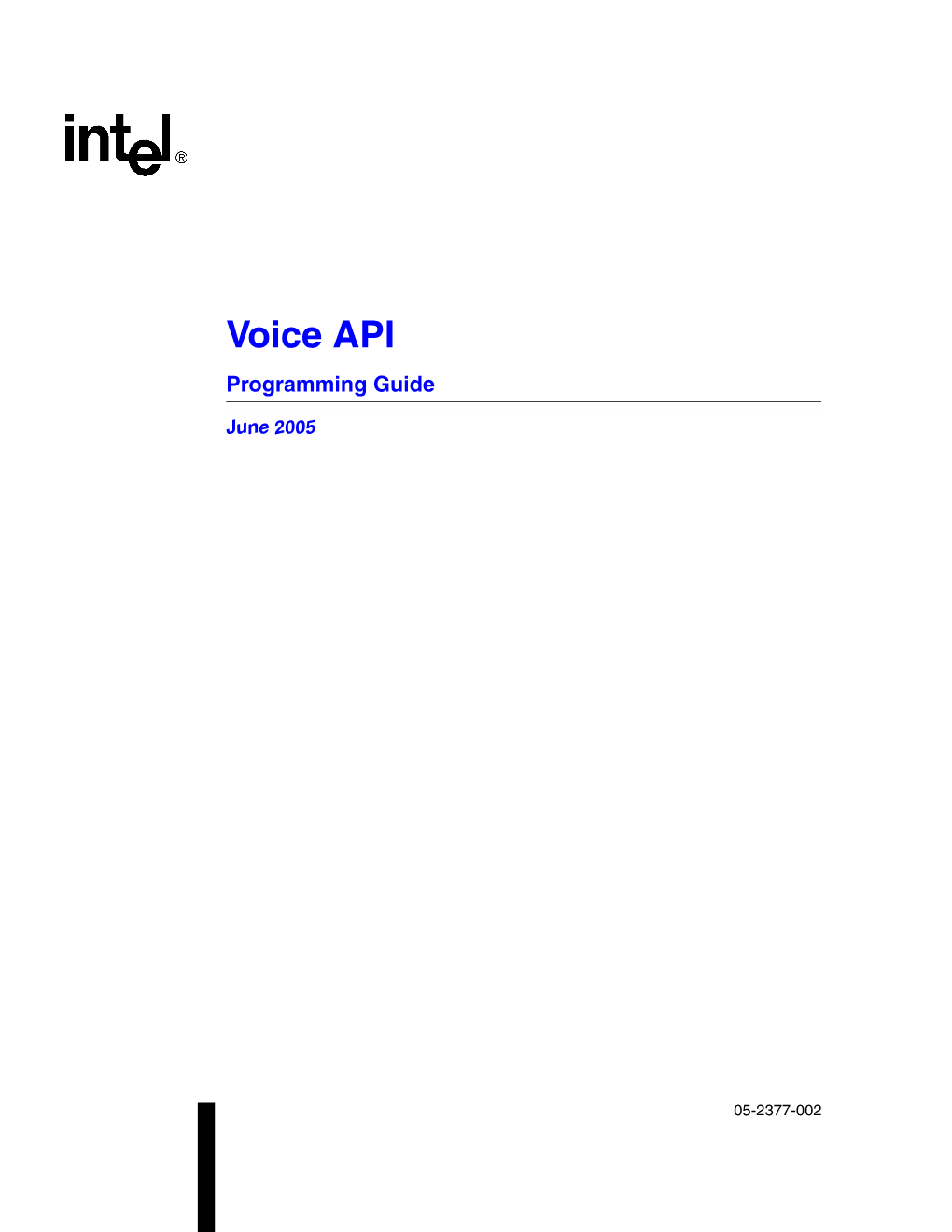 Voice API Programming Guide