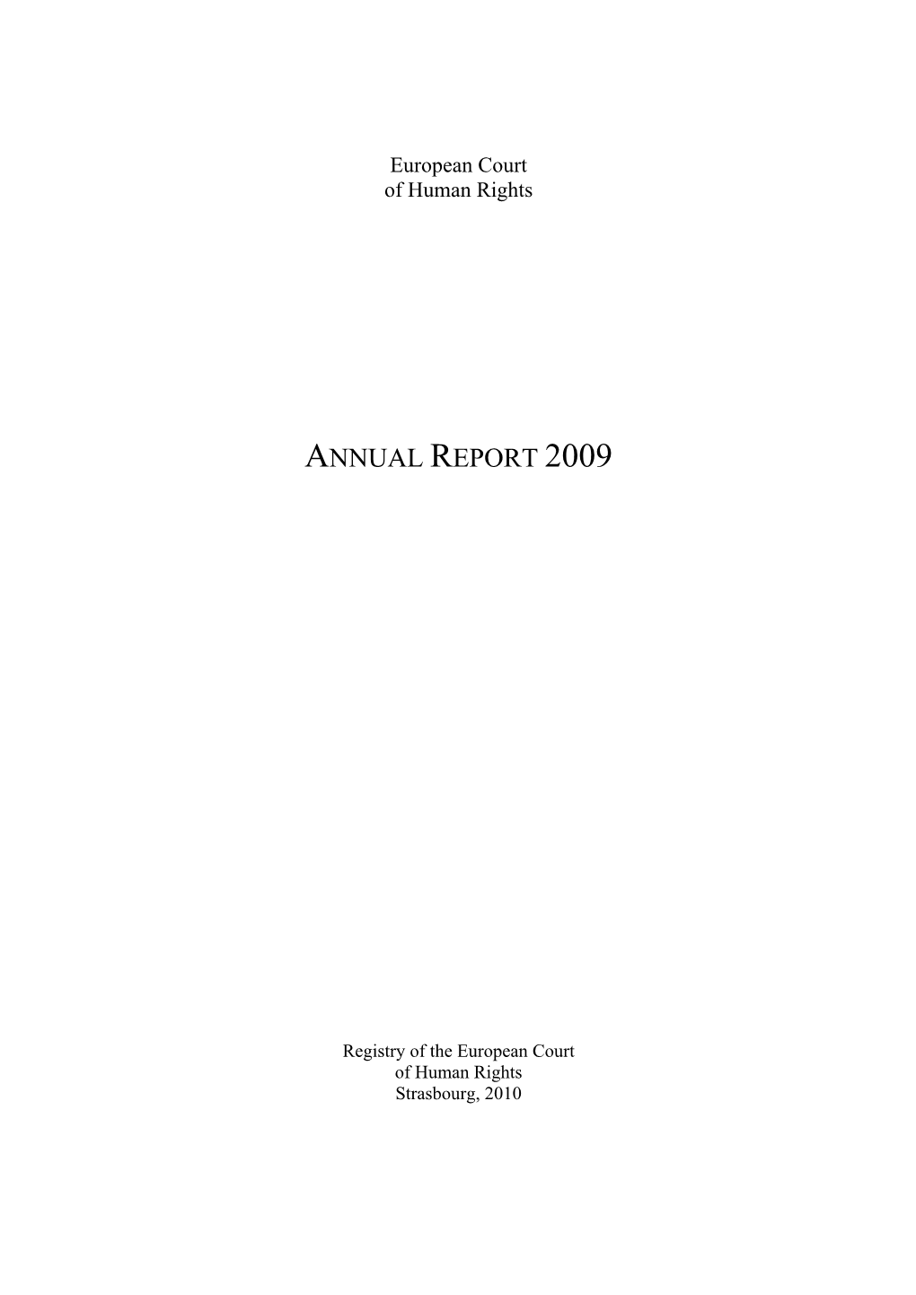 Annual Report 2009