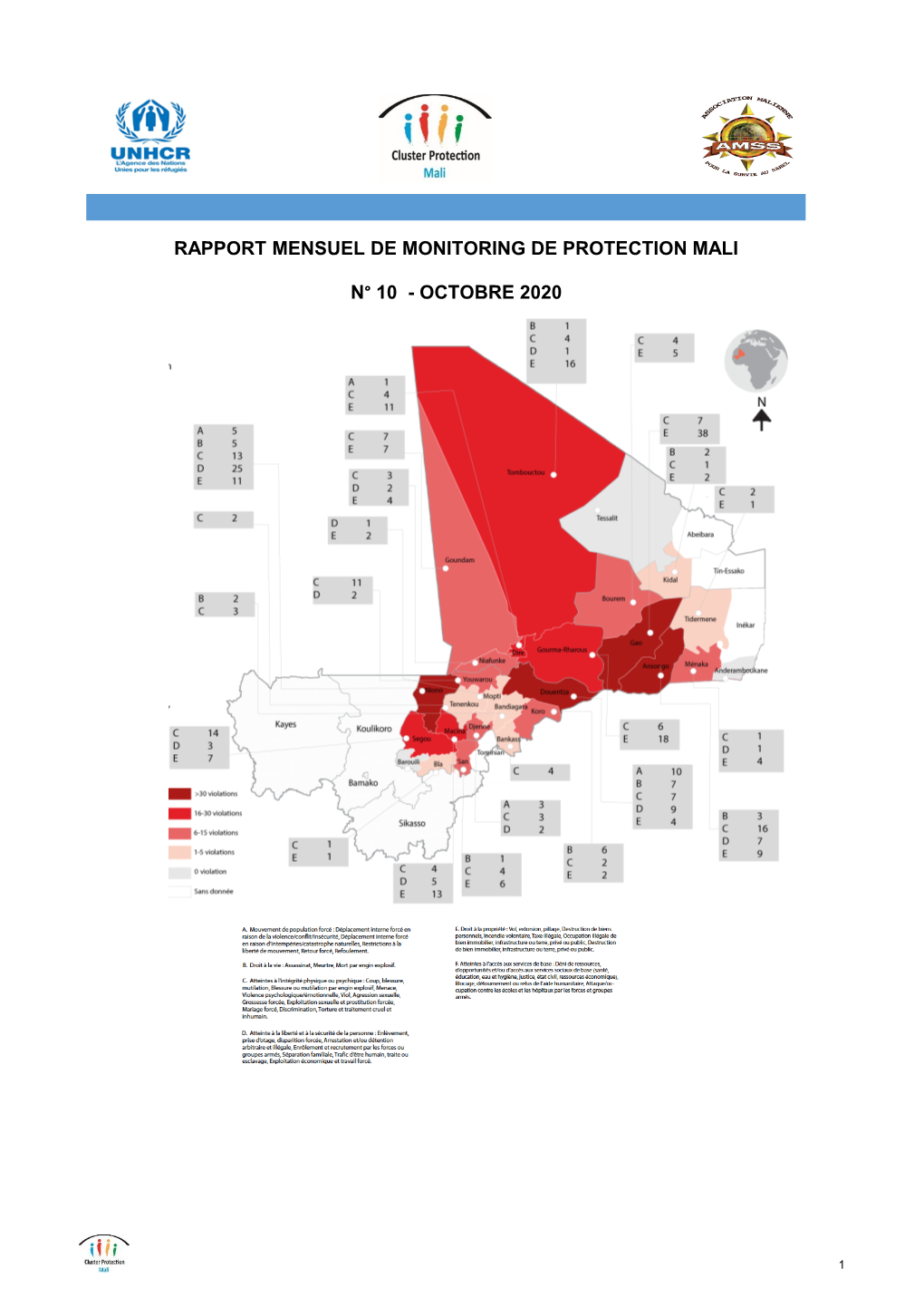 Rapport Mensuel De Monitoring De Protection Mali N° 10