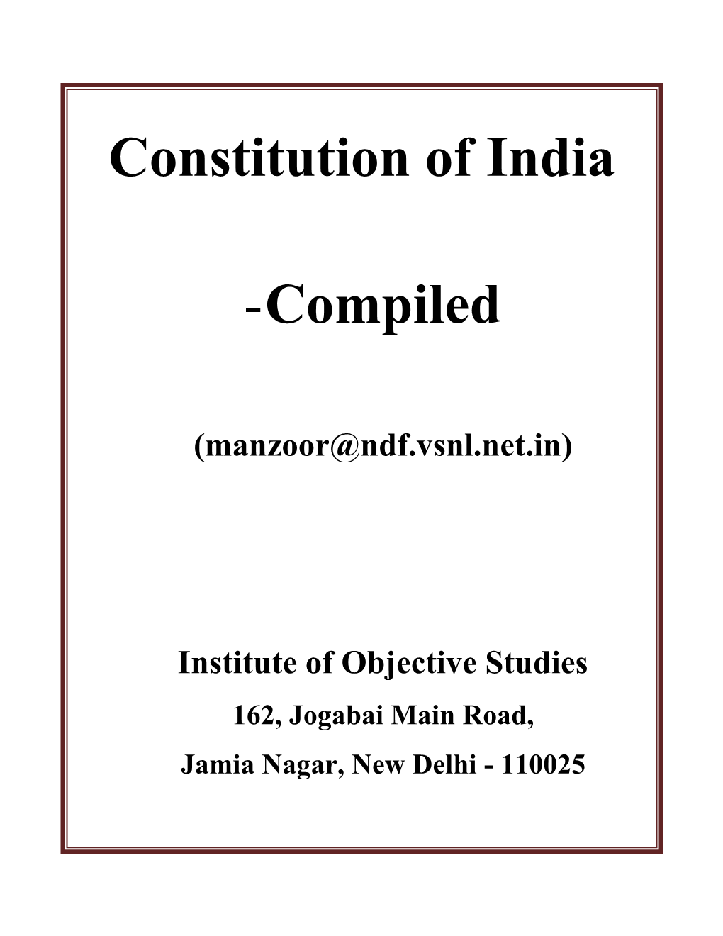 Constitution of India