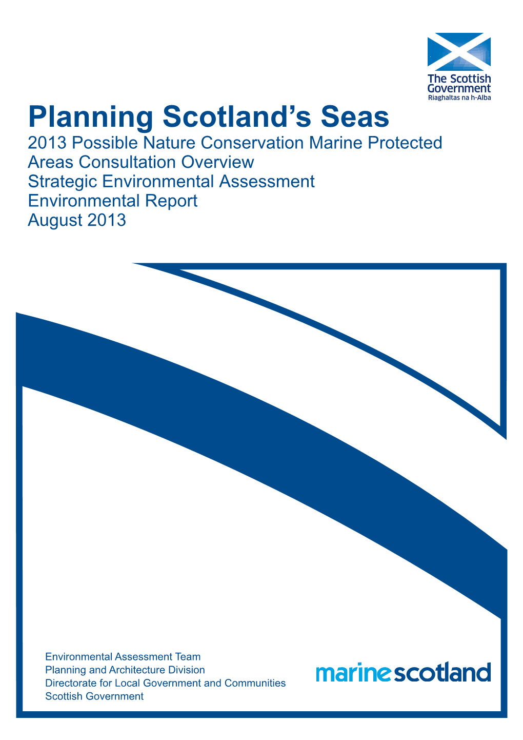 Planning Scotland's Seas 2013 Possible Nature Conservation