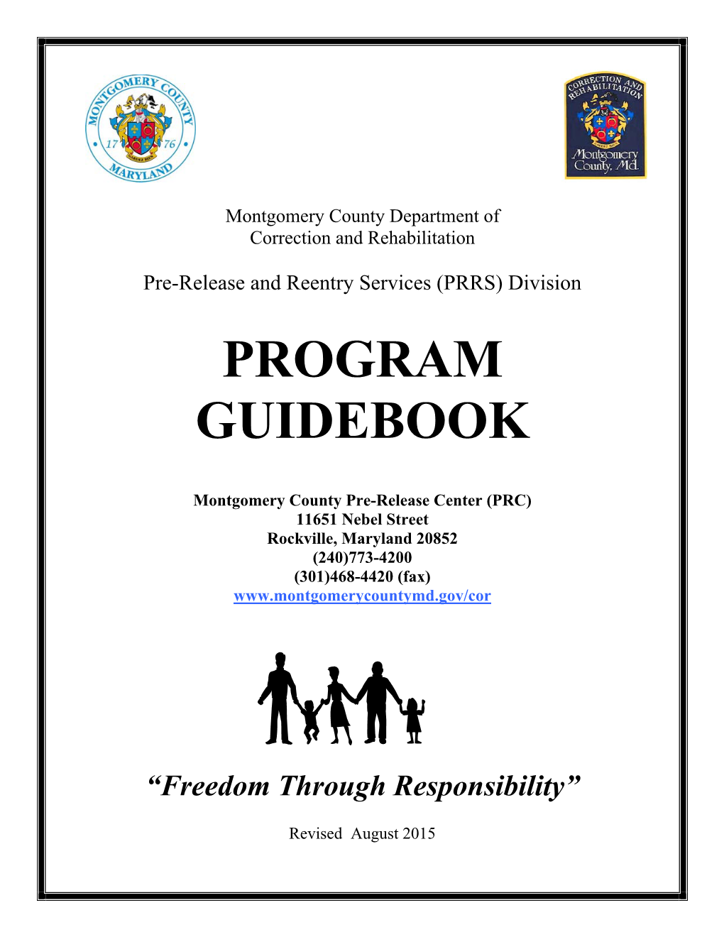 Program Guidebook Pre-Release and Reentry Services
