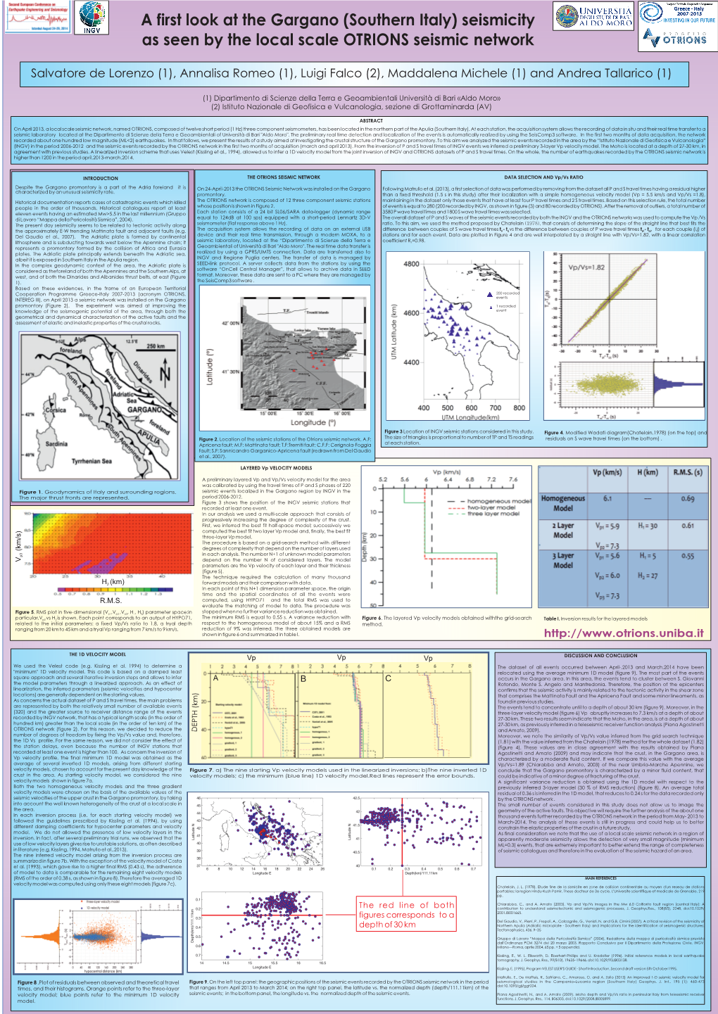 A First Look at the Gargano (Southern Italy) Seismicity As Seen by the Local Scale OTRIONS Seismic Network