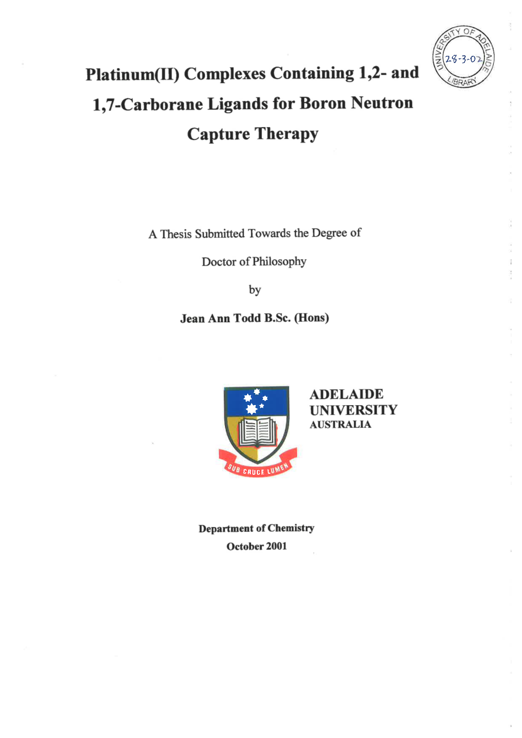 And 1,7-Carborane Ligands for Boron Neutron Capture Therapy