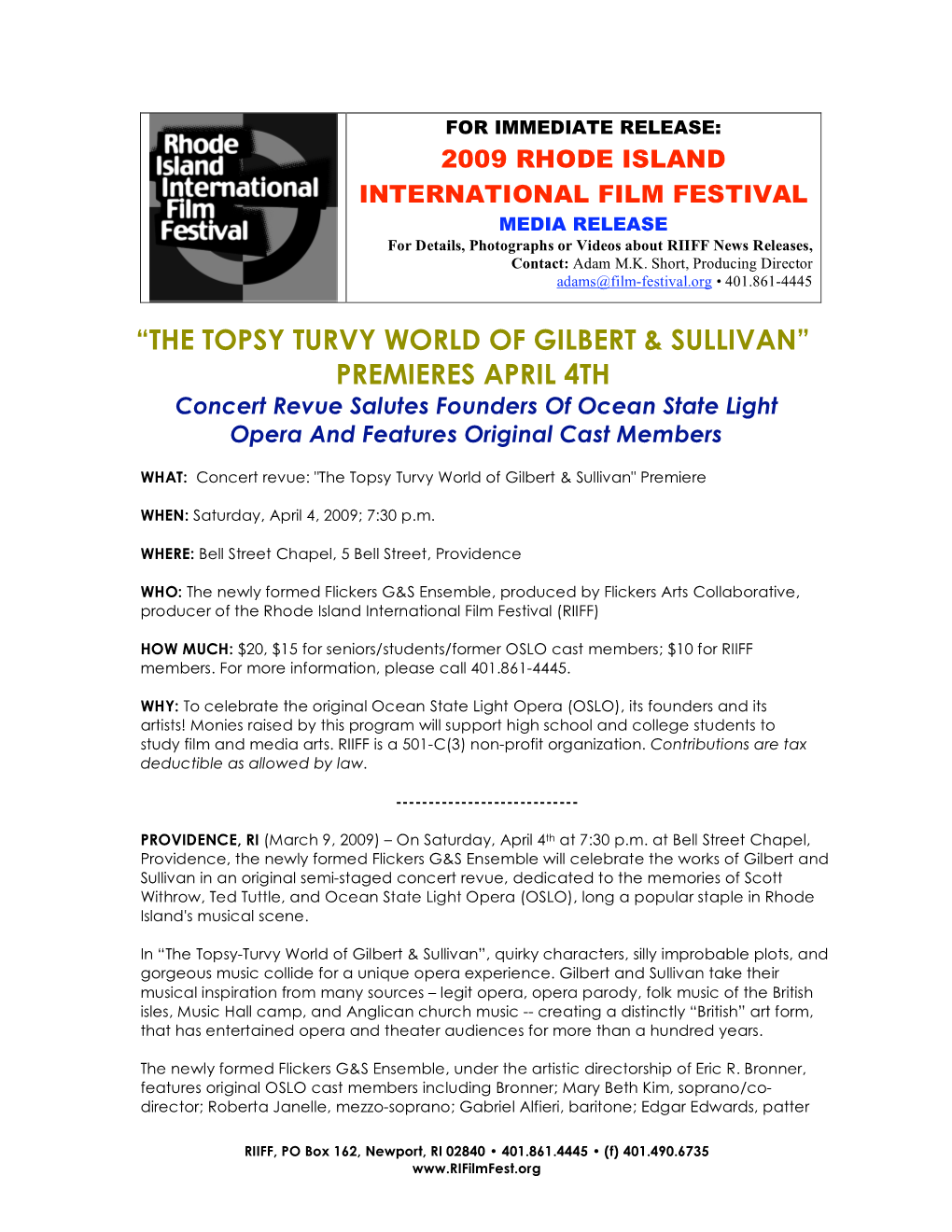 “The Topsy Turvy World of Gilbert & Sullivan