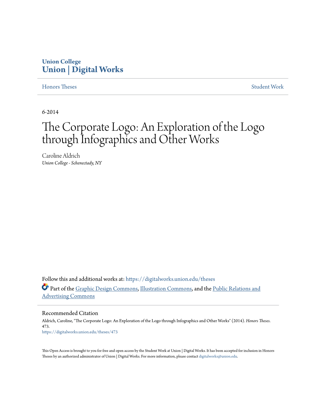 The Corporate Logo: an Exploration of the Logo Through Infographics and Other Works