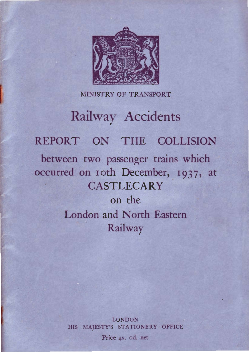 Collision Between Two Passenger Trains. Castlecary
