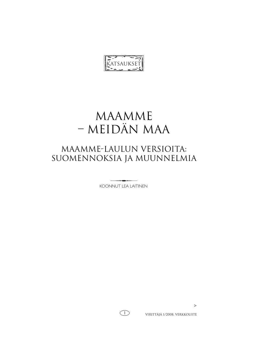 Maamme – Meidän Maa