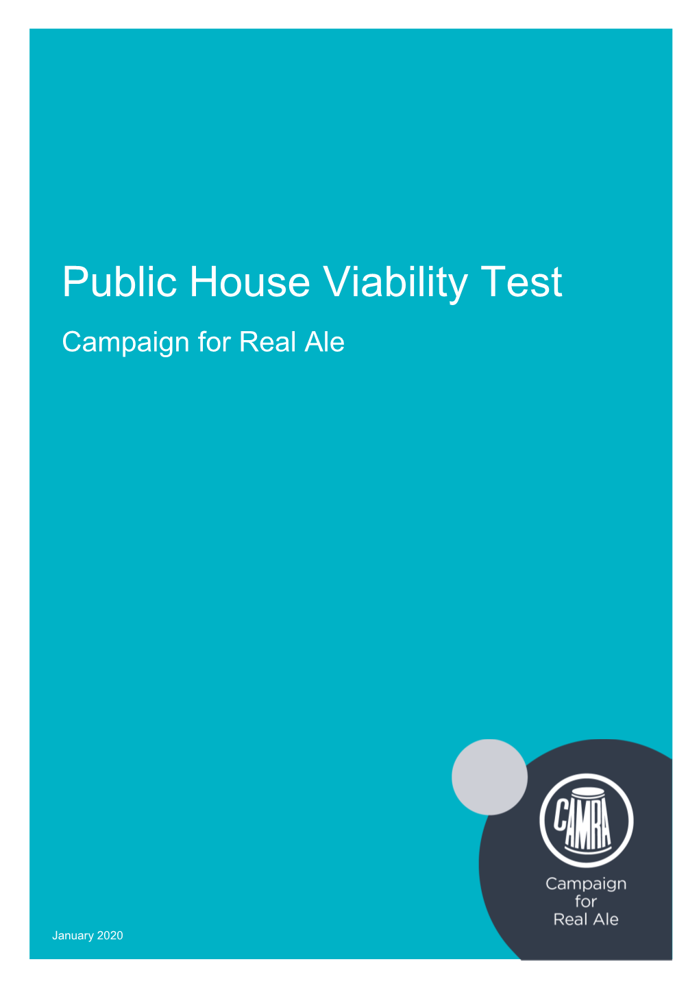 Public House Viability Test Campaign for Real Ale