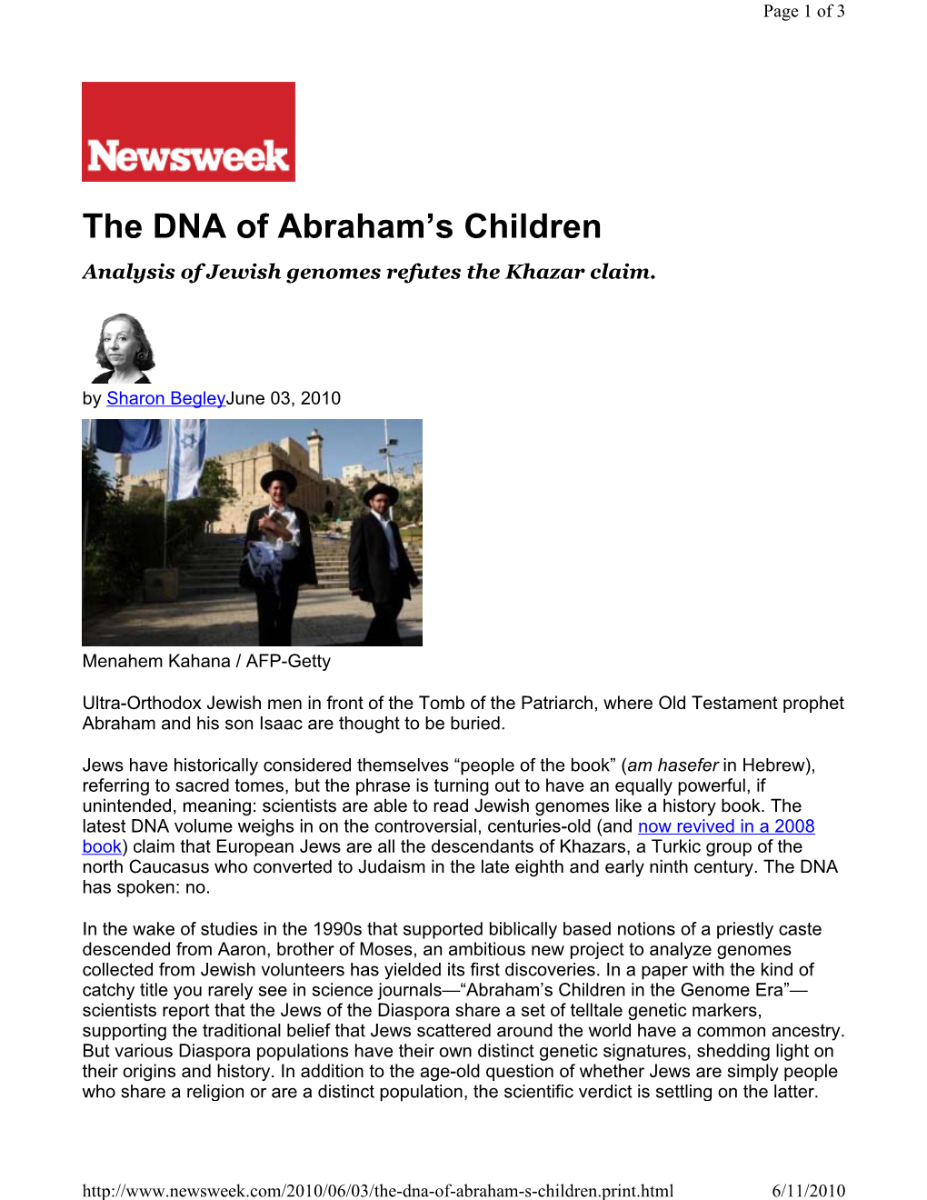 The DNA of Abraham's Children