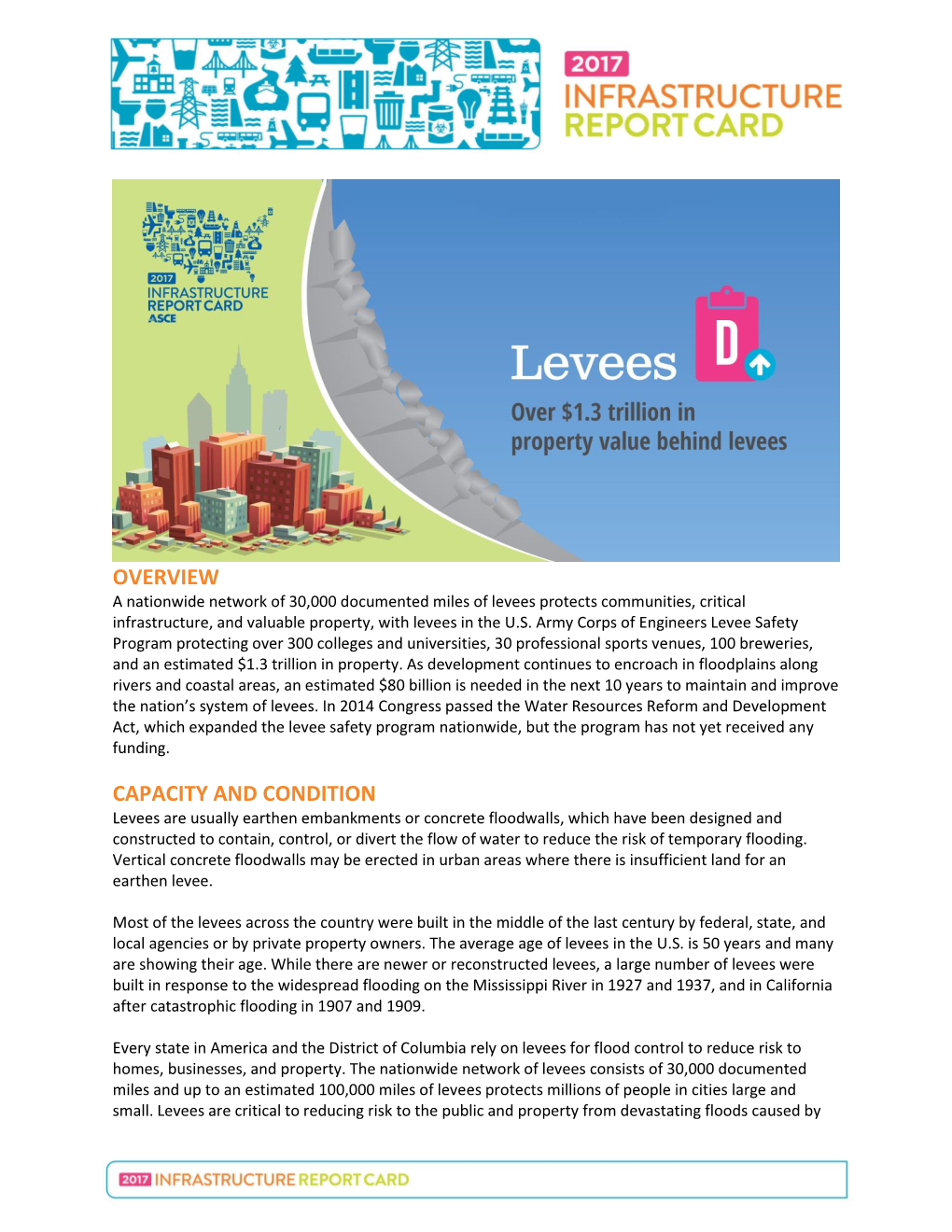 Levees Protects Communities, Critical Infrastructure, and Valuable Property, with Levees in the U.S