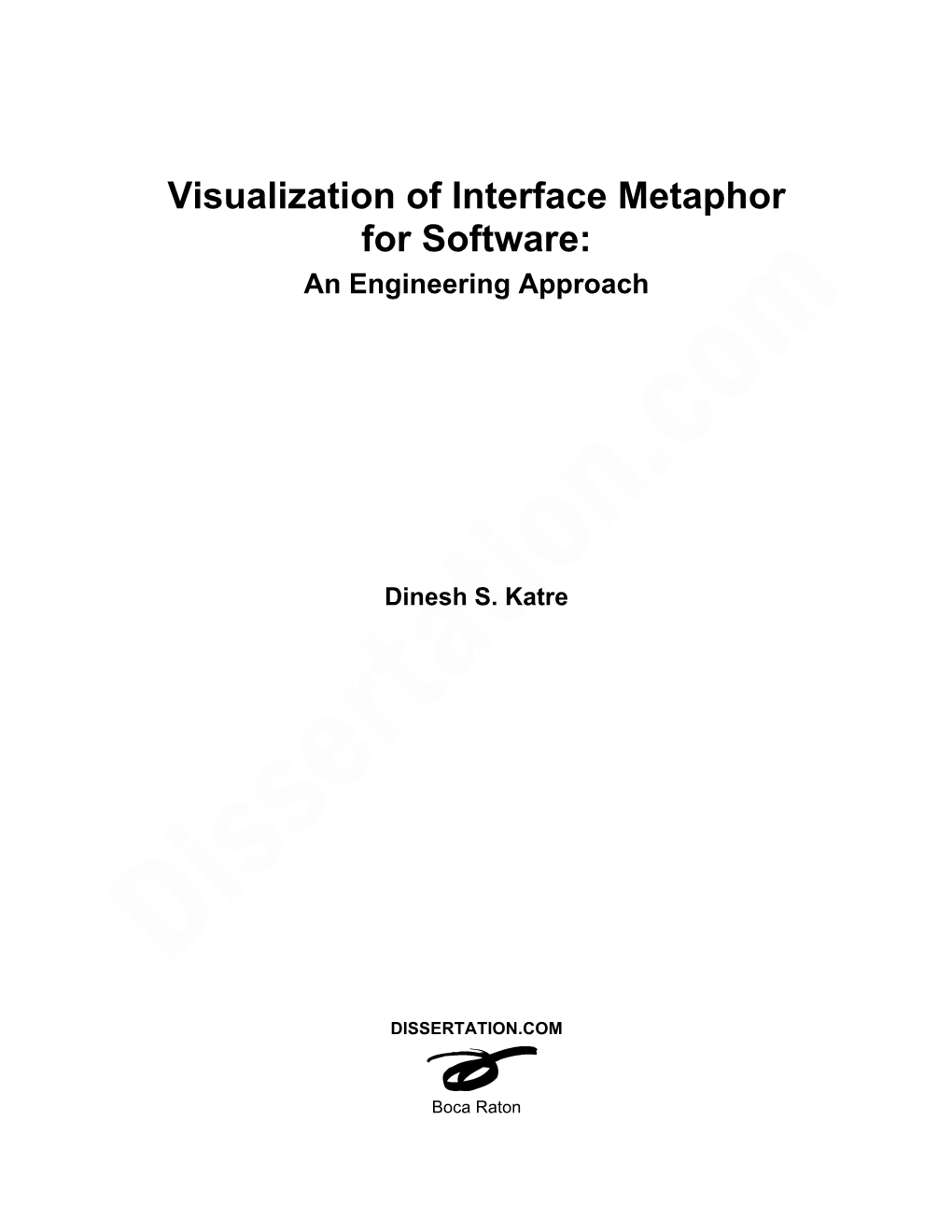 Visualization of Interface Metaphor for Software: an Engineering Approach