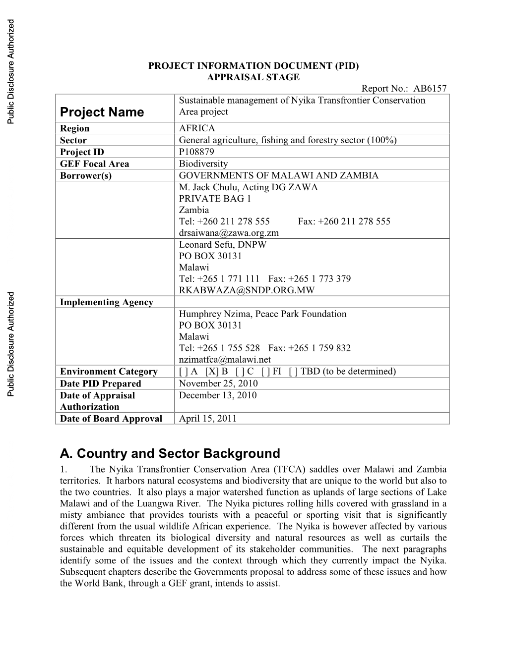 World Bank Document