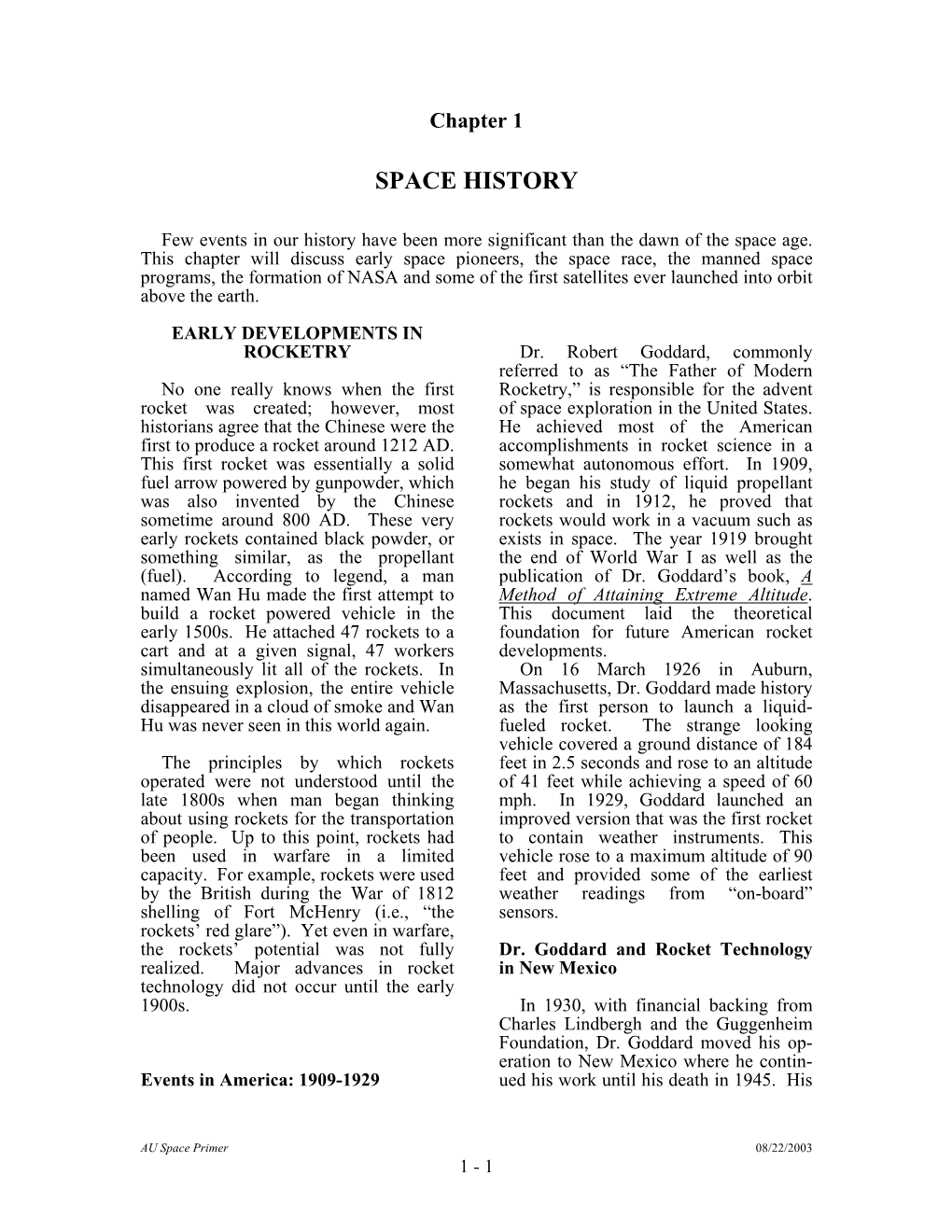 Space History