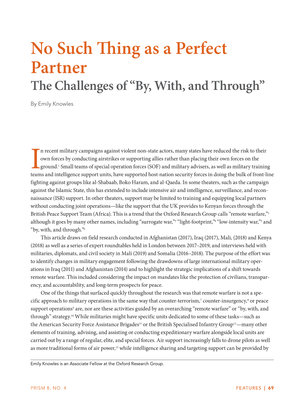 No Such Thing As a Perfect Partner the Challenges of “By, With, and Through”