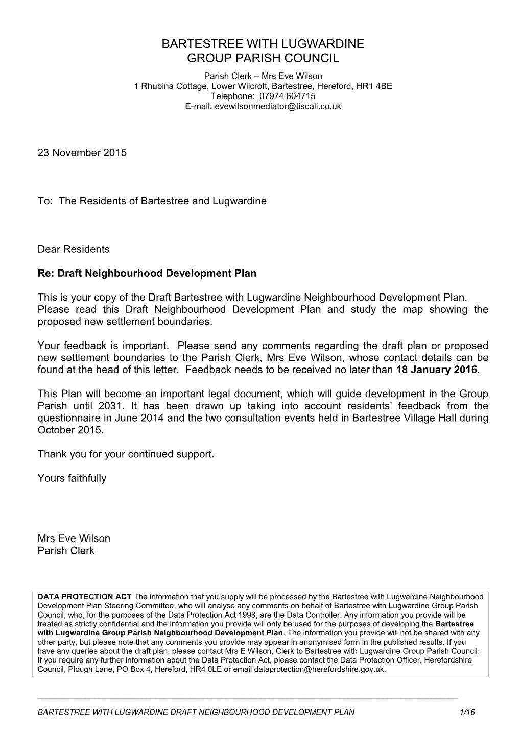 Bartestree with Lugwardine Group Parish Council