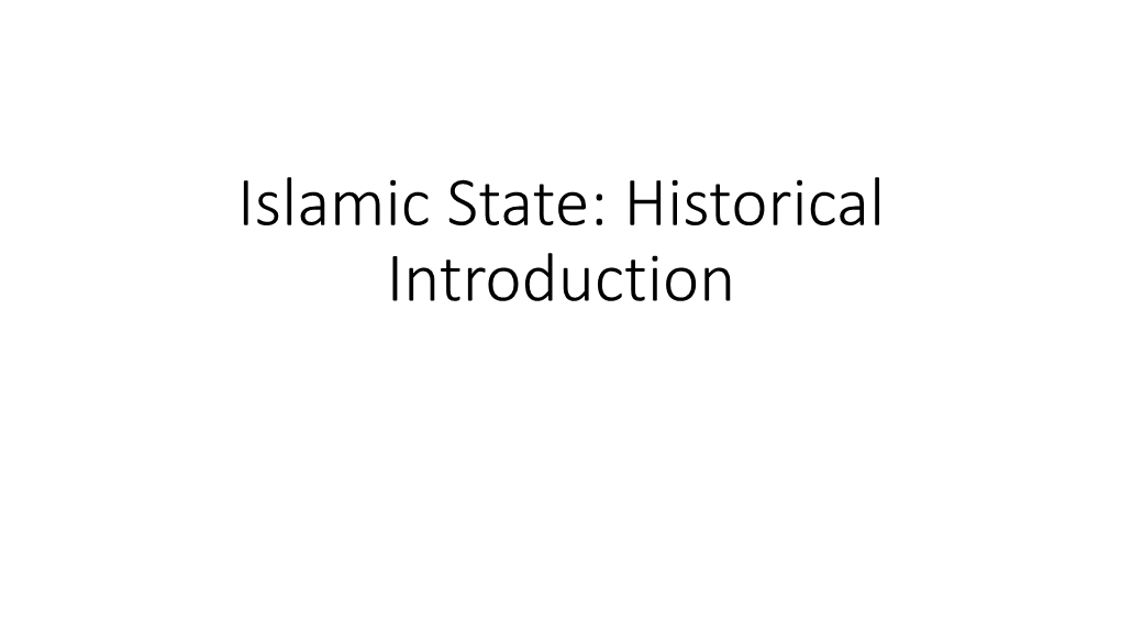 Al-Tamimi—IS-Historical-Introduction