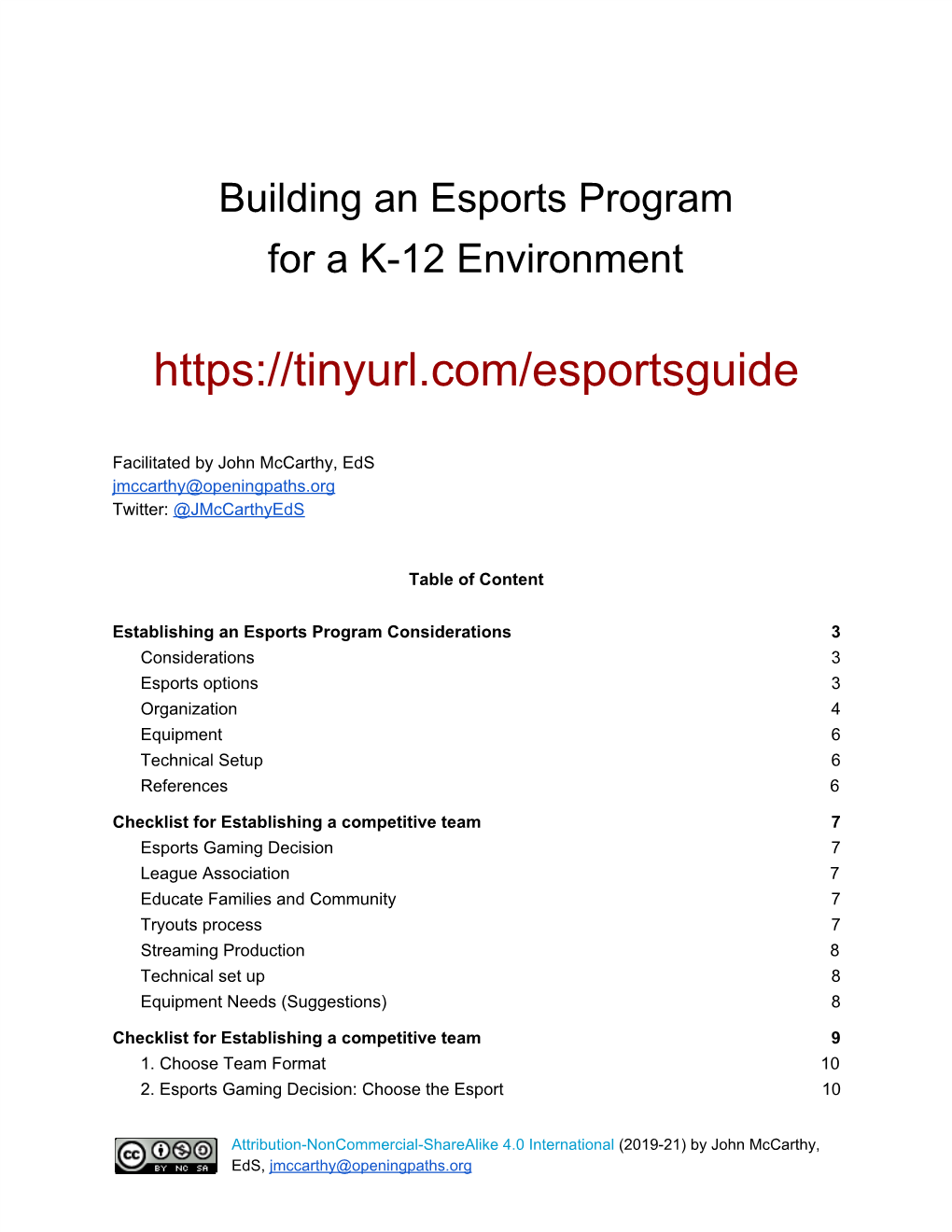 Starting an Esports Program Pdf 109.51 KB