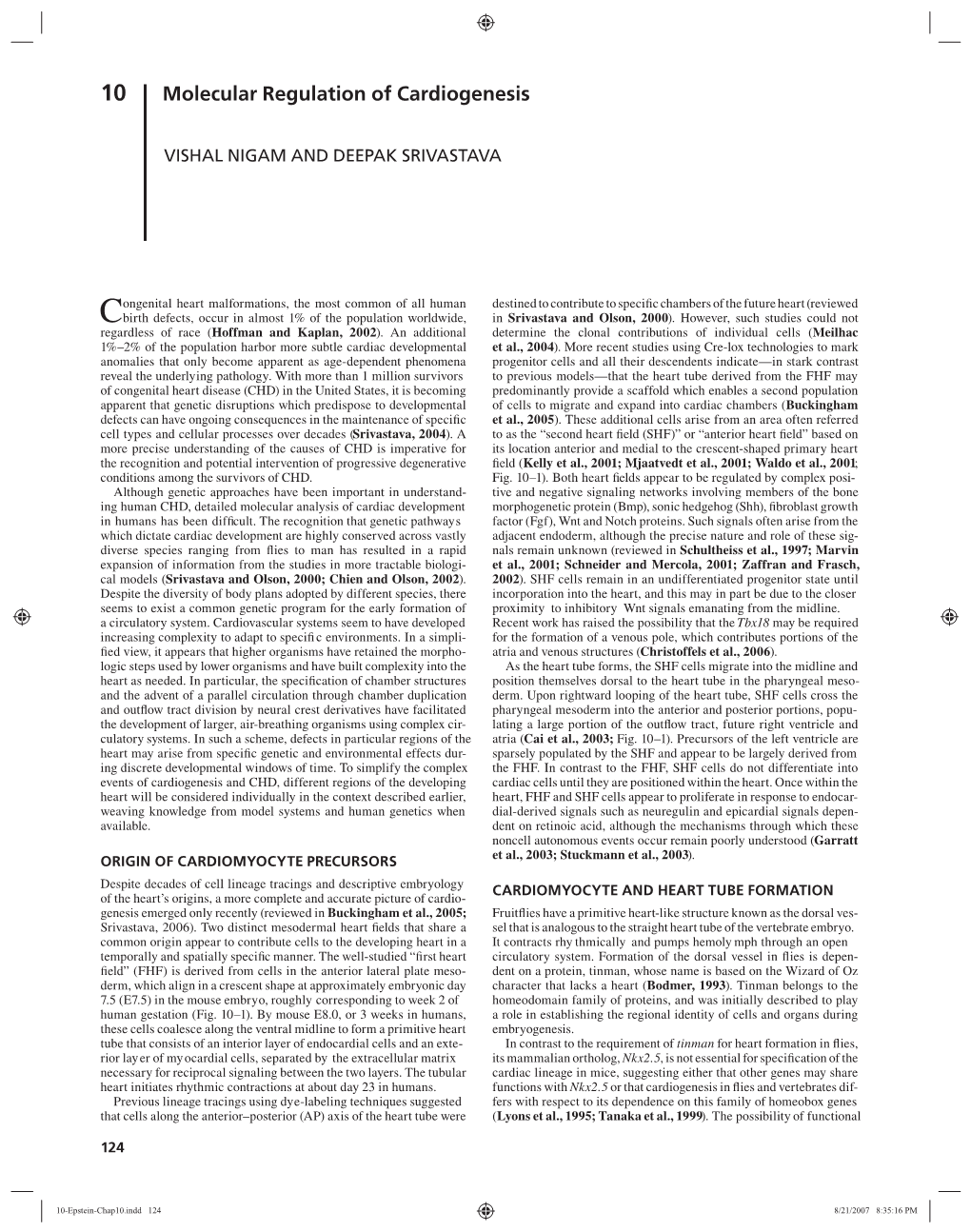 10 Molecular Regulation of Cardiogenesis