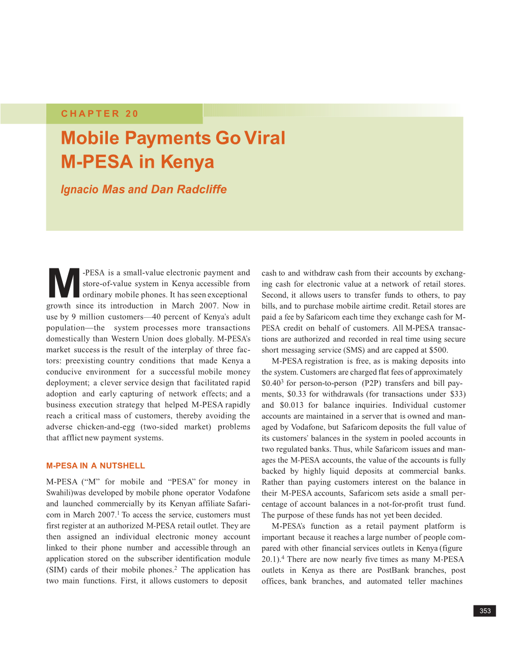 Mobile Payments Go Viral M-PESA in Kenya