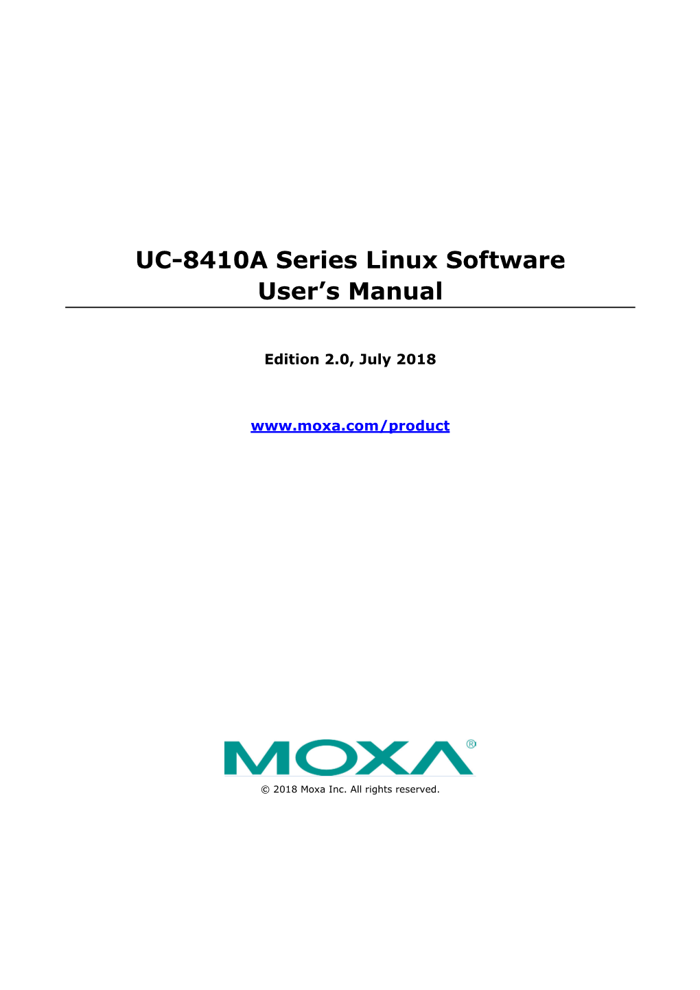UC-8410A Series Linux Software User's Manual