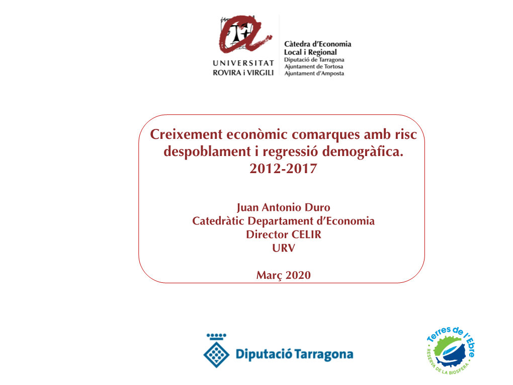 Anàlisi Creixement Econòmic Comarques Despoblament