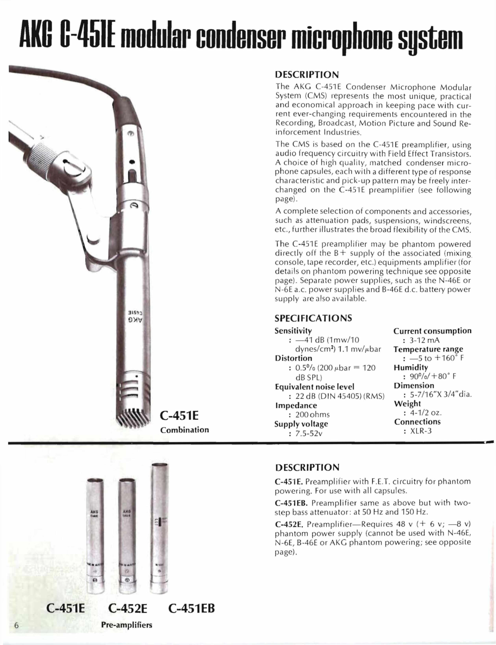 AKG C 45IE Modular Condenser Microphone System