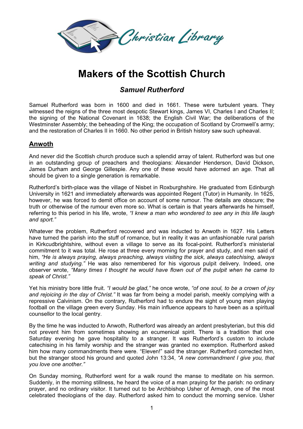 Makers of the Scottish Church