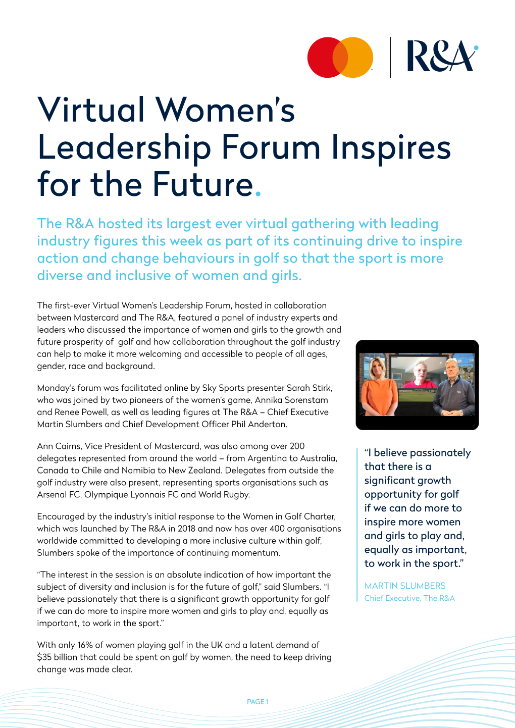 Virtual Women's Leadership Forum Inspires for the Future