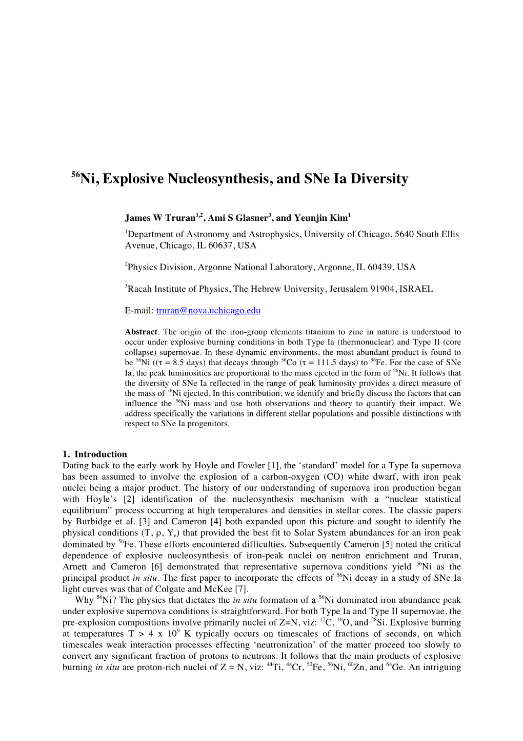 56Ni, Explosive Nucleosynthesis, and Sne Ia Diversity