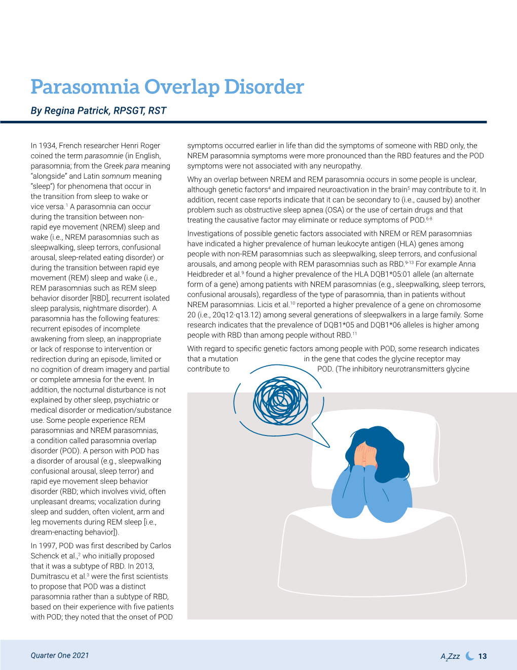 Parasomnia Overlap Disorder by Regina Patrick, RPSGT, RST