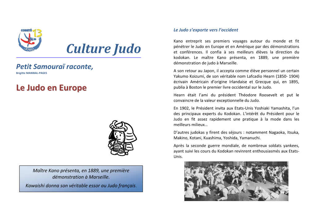 Culture Judo Et Conférences