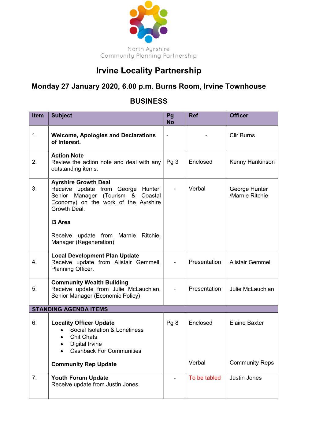 Irvine Locality Partnership