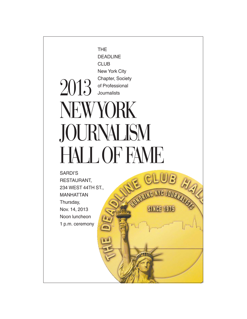 HOF Program 2013