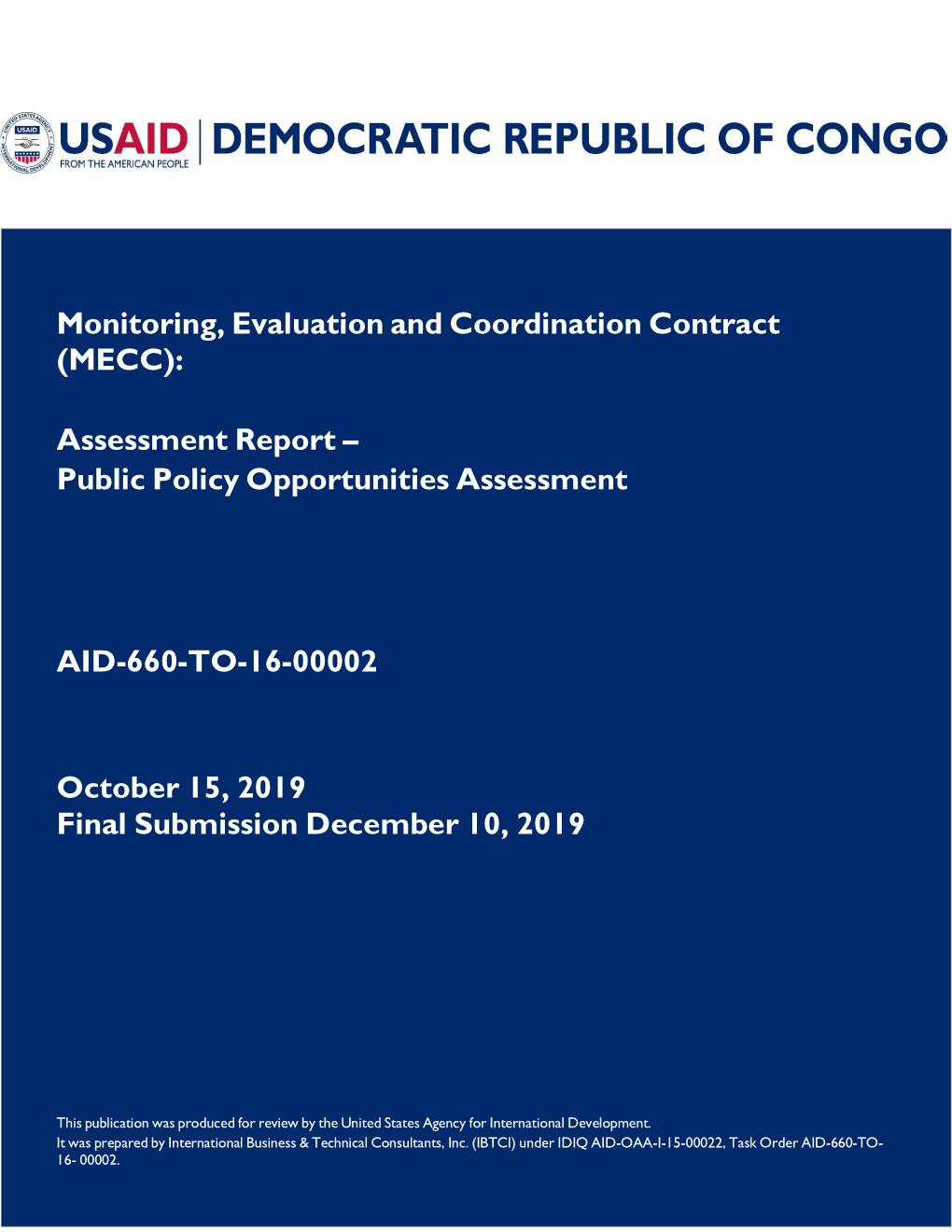 Monitoring, Evaluation and Coordination Contract (MECC)