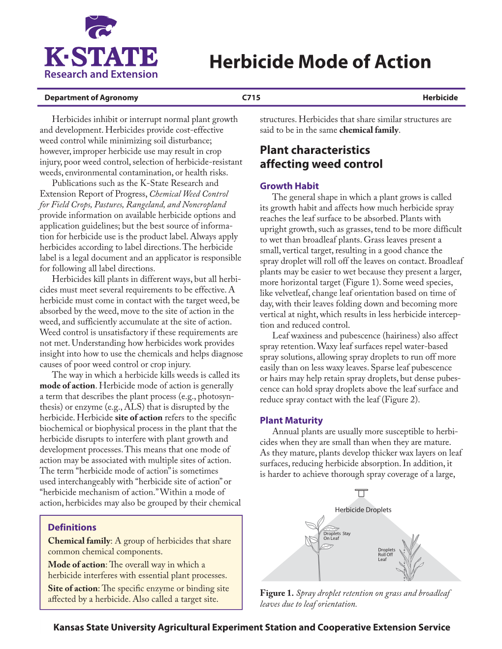 C715 Herbicide Mode of Action