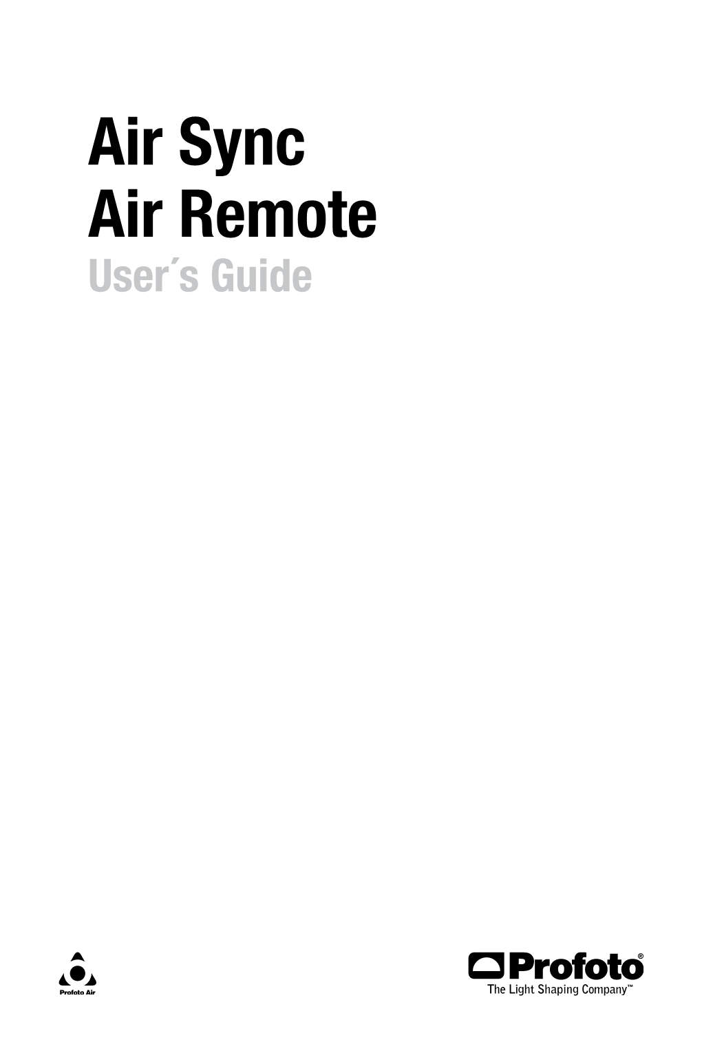 Air Sync Air Remote User´S Guide