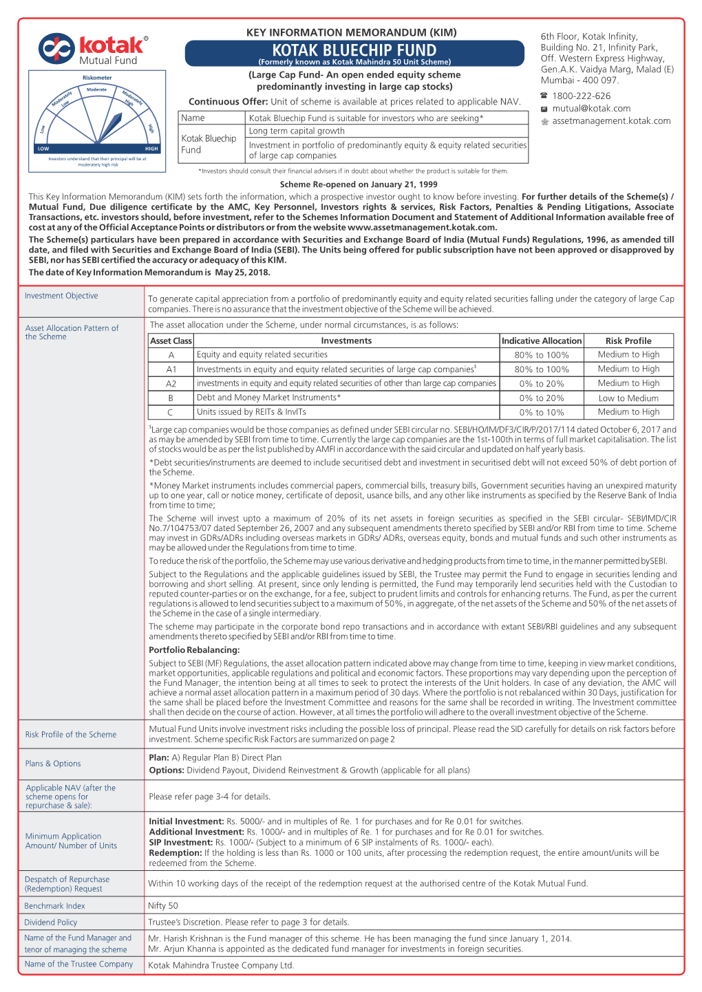 KOTAK BLUECHIP FUND SCHEME.Cdr