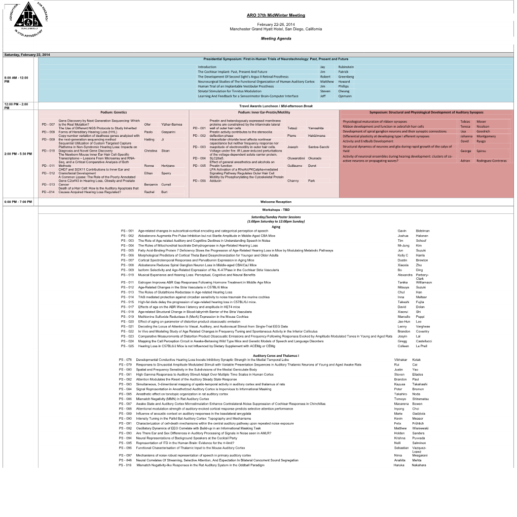 ARO 37Th Midwinter Meeting