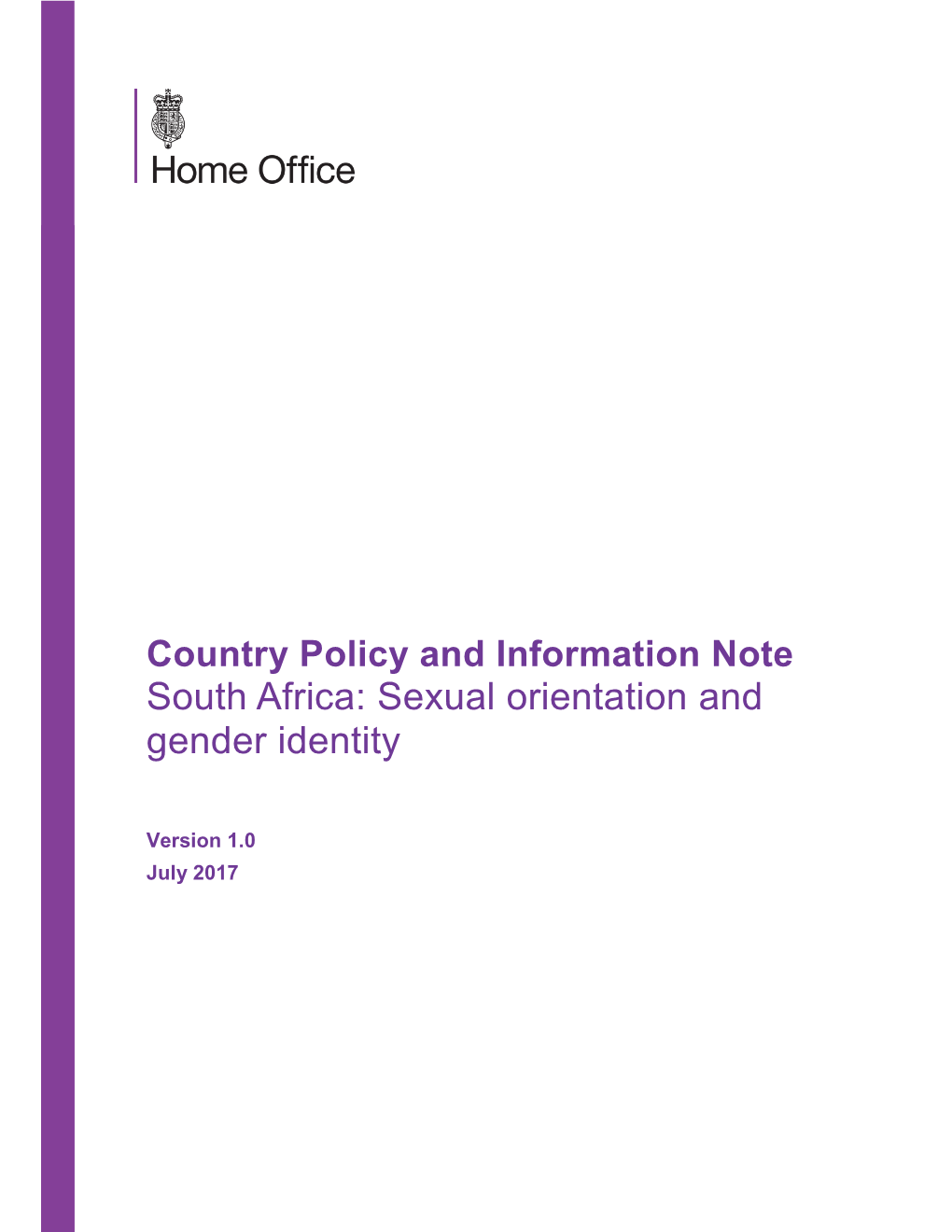 South Africa: Sexual Orientation and Gender Identity