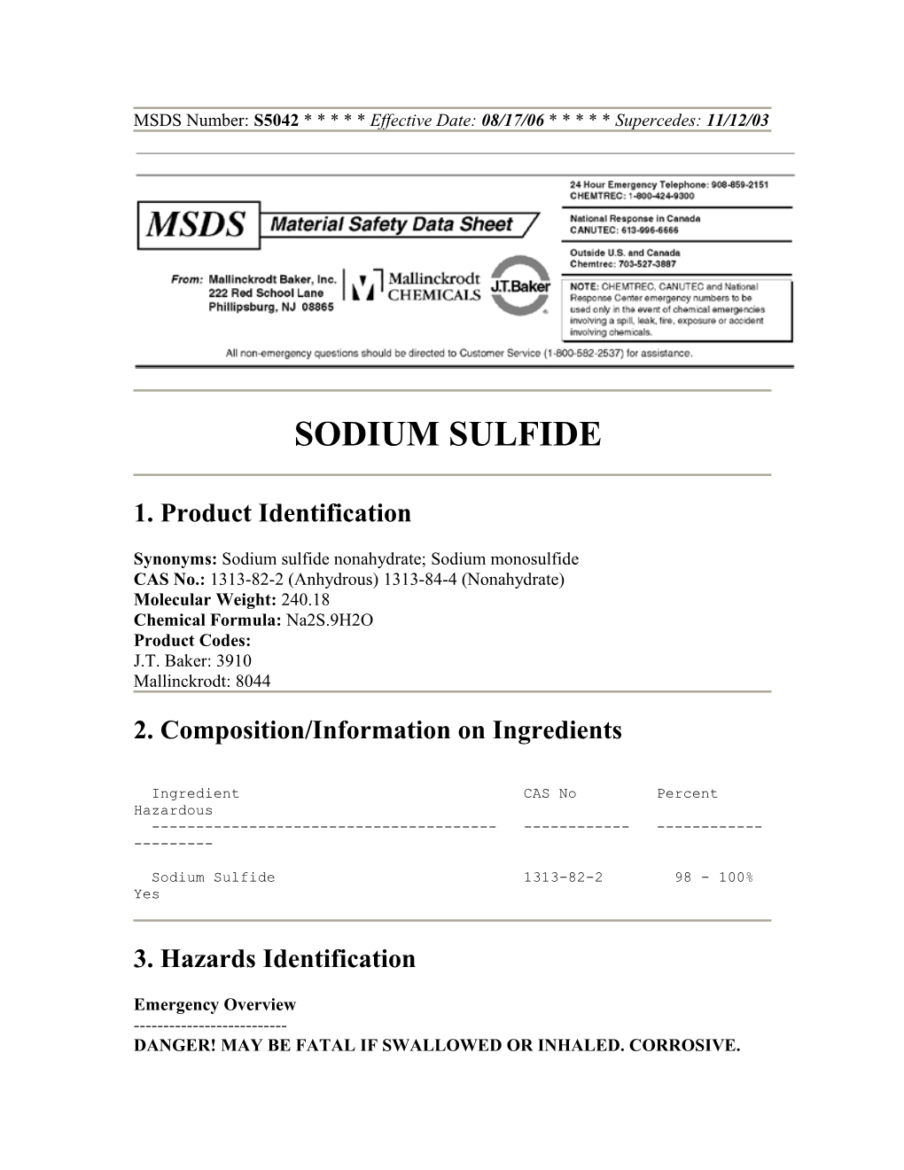 Sodium Sulfide